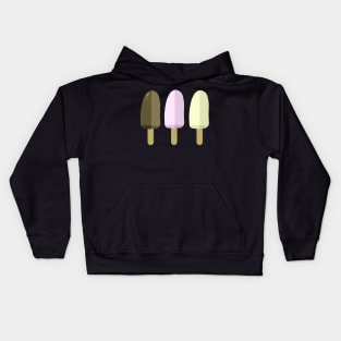 Icecream Popsicle Vanilla Chocolate Strawberry Summer Kids Hoodie